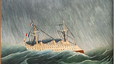 Henri Rousseau dit le Douanier - Le Navire dans la tempête ( vers 1899 ) Huile sur toile 